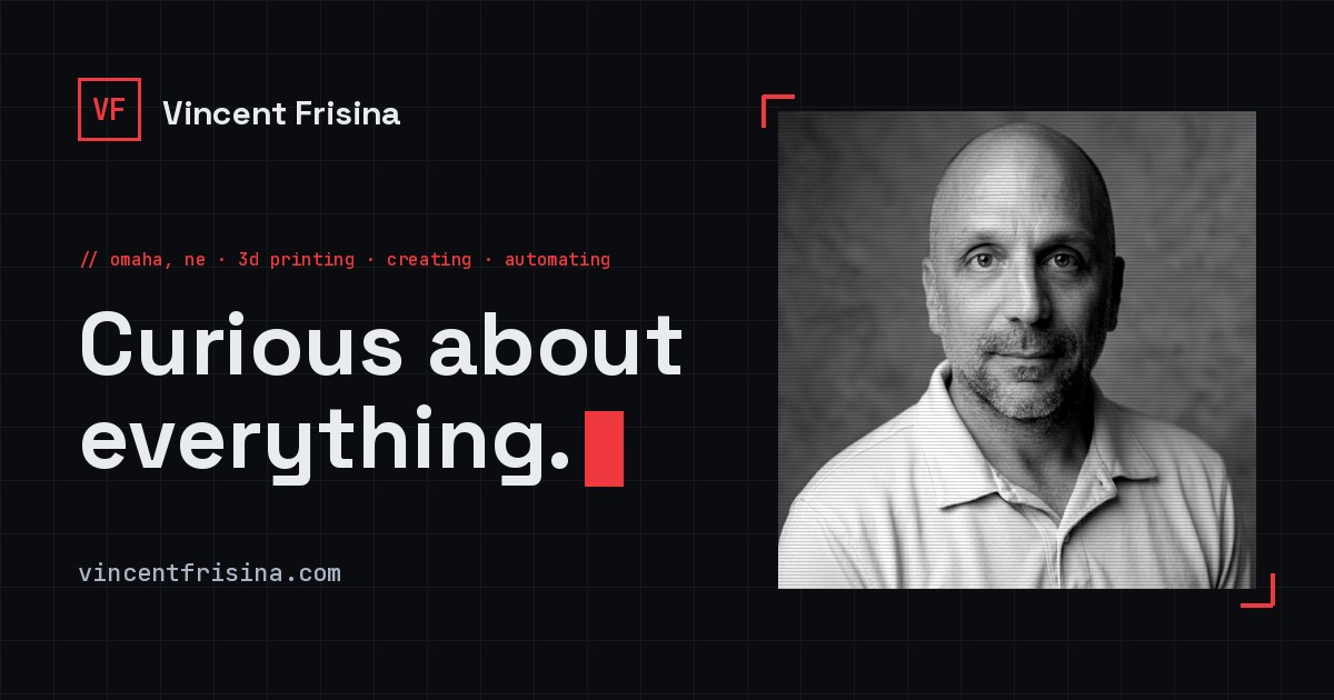 Vincent Frisina, Curious about everything
